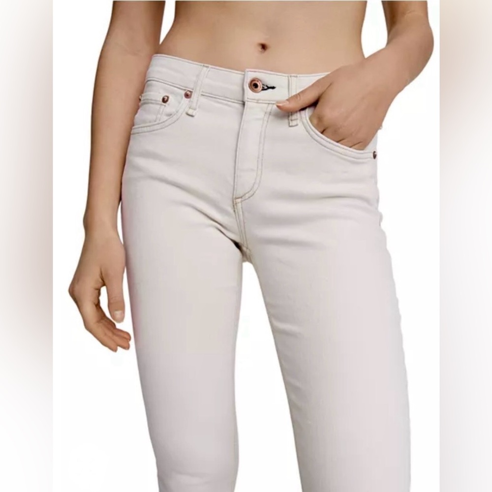 Rag & Bone NWT Cate Mid-Rise Skinny Jeans Ecru - Picture 4 of 7